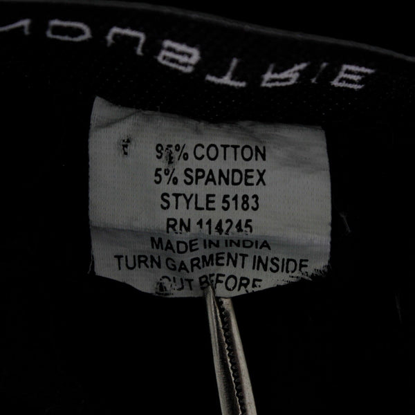 Industrie B Sz M Black Multi Embroidered Side Pockets Cotton Blend Knit Dress