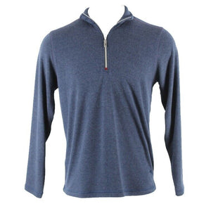 Tommy Bahama Sz S Blue Partial Zip Pullover Acrylic Modal Poly Knit Shirt
