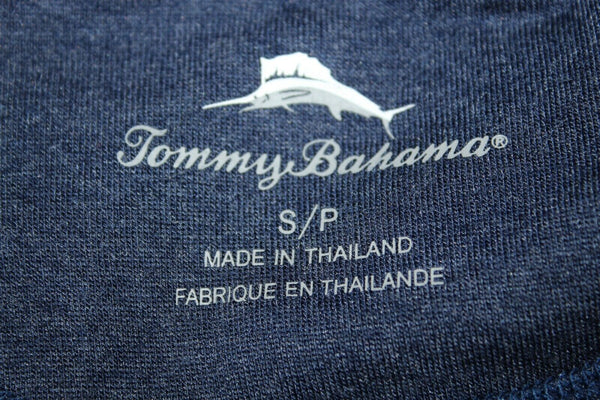 Tommy Bahama Sz S Blue Partial Zip Pullover Acrylic Modal Poly Knit Shirt