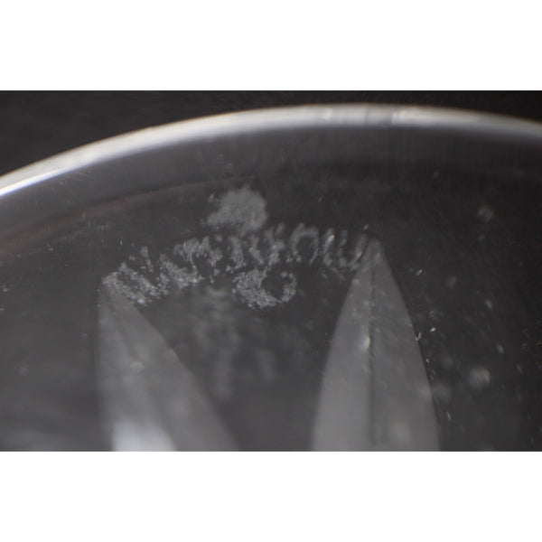 Bohemian Wine Glass Czechoslovakia Crystal Cut Burgundy Red 8" Wine Glass