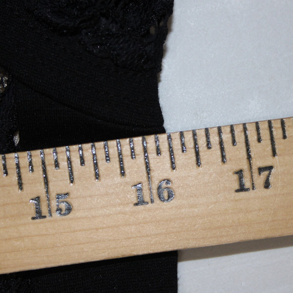 Laundry Shelli Segal Dress Sz 10 Black Lace over Nude Slip Poly Blend Dress