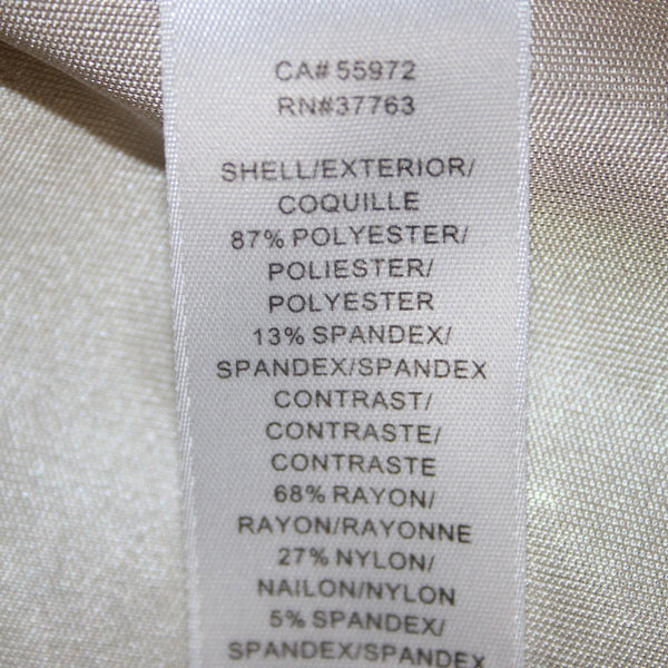 Laundry Shelli Segal Dress Sz 10 Black Lace over Nude Slip Poly Blend Dress