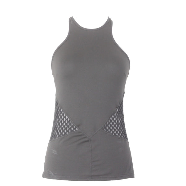 Michi AW Top Sz M Black Racerback Mesh Sides Sleeveless Nylon Spandex AW Top