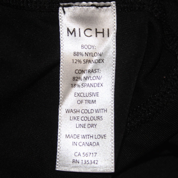 Michi AW Top Sz M Black Racerback Mesh Sides Sleeveless Nylon Spandex AW Top