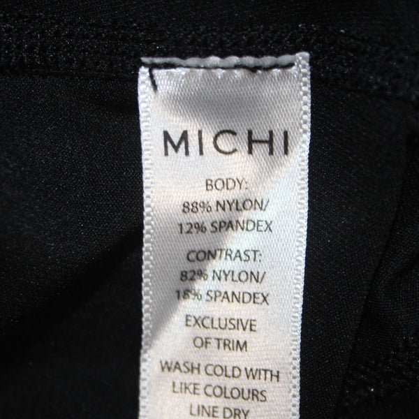 Michi AW Top Sz M Black Racerback Mesh Sides Sleeveless Nylon Spandex AW Top