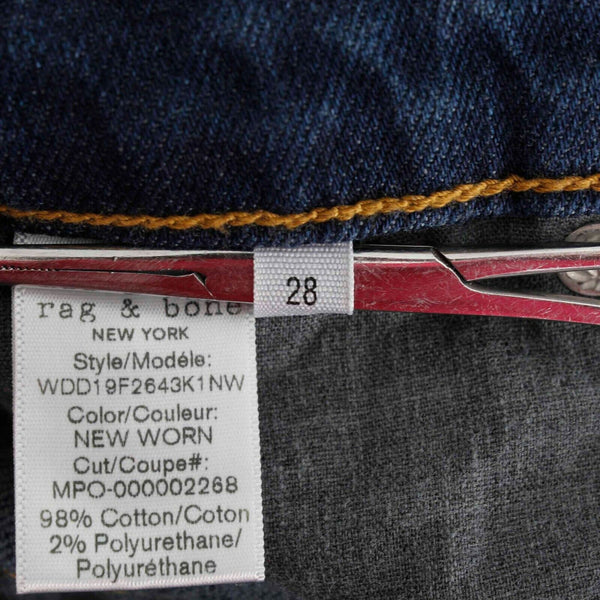 Rag & bone NEW $225 28 x 27 Blue Dre Low Slim Boyfriend Cotton Blend Jean