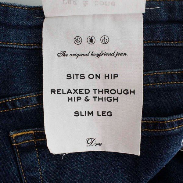 Rag & bone NEW $225 28 x 27 Blue Dre Low Slim Boyfriend Cotton Blend Jean
