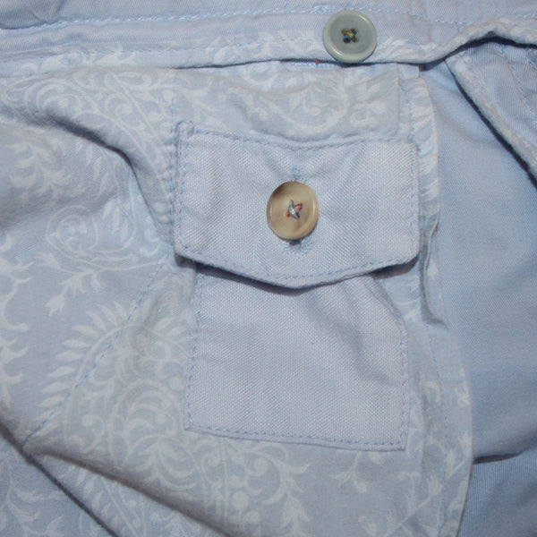 Robert Graham Shorts Sz 30 x 10 Light Blue Pockets Knee Length Cotton Shorts