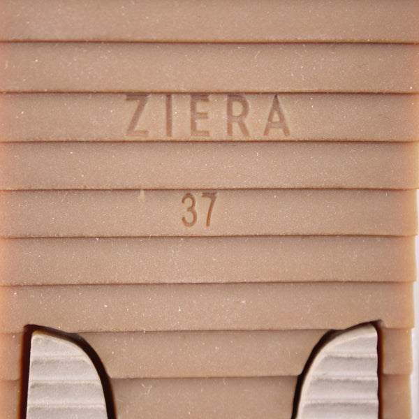 Ziera Flats Lita Sz 37 W Cream Metallic Perforated Slip On Leather Loafer Flats
