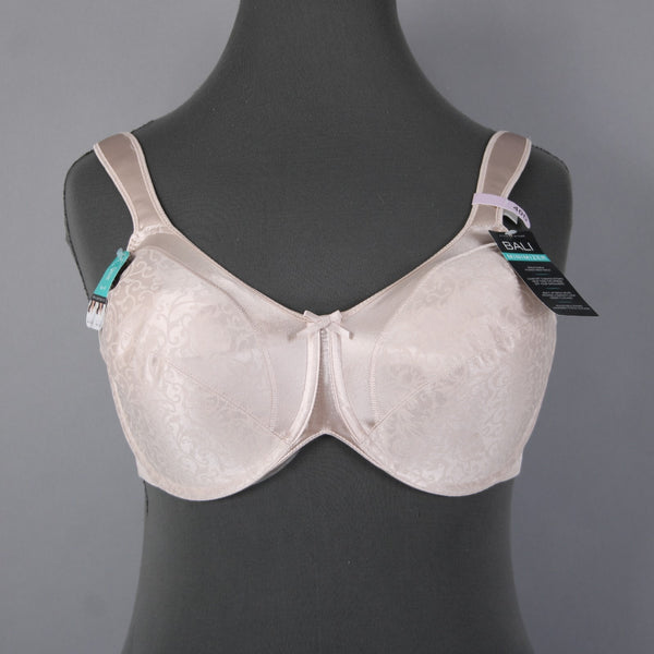 Bali Bra NEW $48 Minimizer Sz 40D Pink Wired Unpadded 100% Polyester Bra