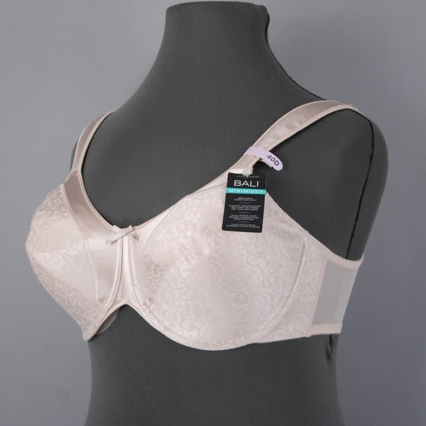 Bali Bra NEW $48 Minimizer Sz 40D Pink Wired Unpadded 100% Polyester Bra