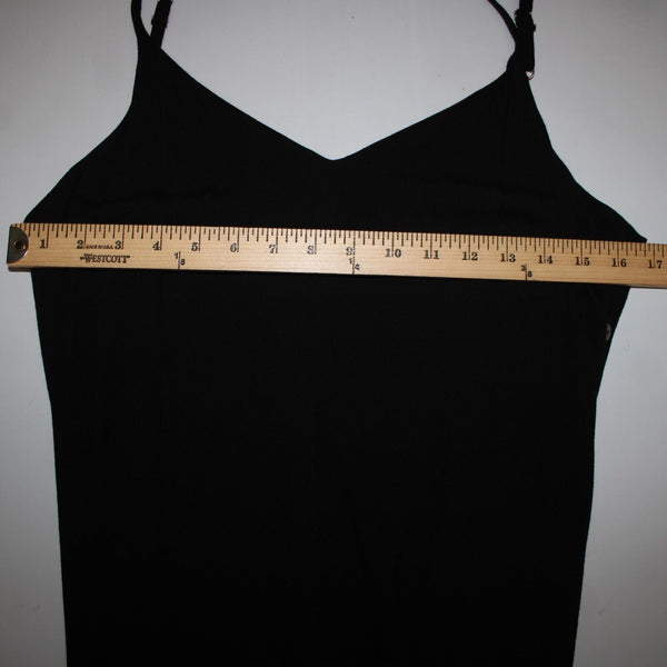 Michael Stars Sz M Black Unlined Button Side V Neck 100% Rayon Jumpsuit