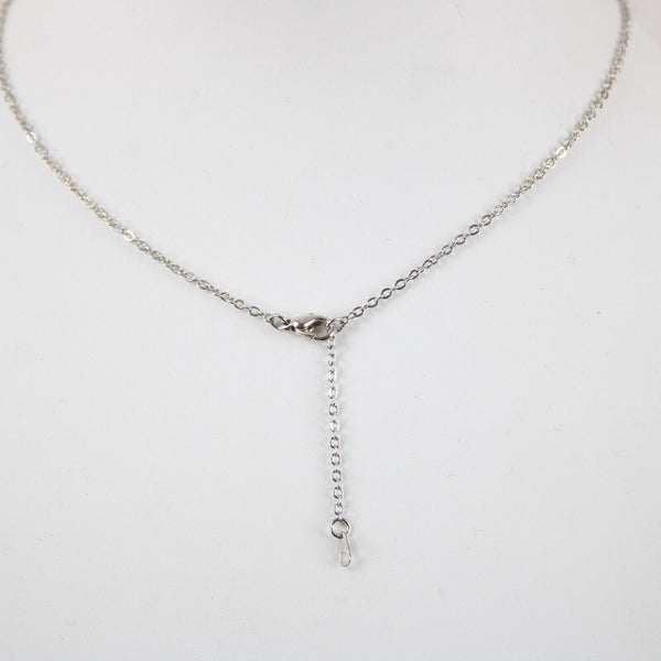 DEBBIE Name Silvertone Rhinestone 14.5" w 4.5" Multi Ring Ext Necklace