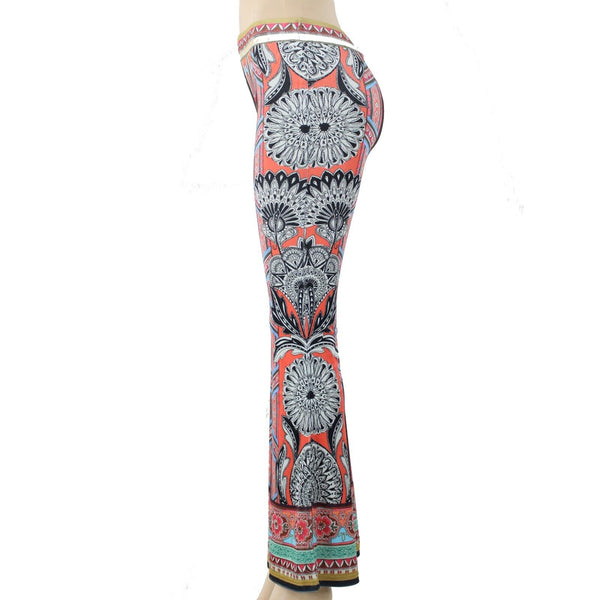 Peachpuff NEW Sz S X 32 Green Multicolor Velour Pull On Boot Cut Polyester Pant