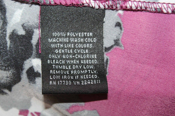 Mossimo Sz XS Purple Multi Floral Front Key Hole 100% Polyester Top