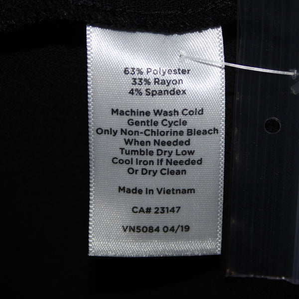 Talbots NEW $100 Black Silver Enamel Button Detail Unlined Poly Spandex Skirt