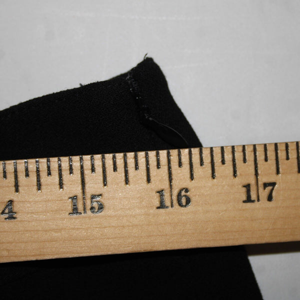 Talbots NEW $100 Black Silver Enamel Button Detail Unlined Poly Spandex Skirt