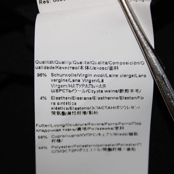 Boss Dress Sz 10 Black Unlined Simple Sleeveless Virgin Wool Knee Length Dress