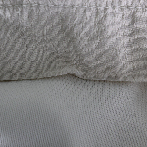Interi Sz S Ivory Lined Round Neck Cuffed Short Sleeve Pullover 100% Rayon Dress