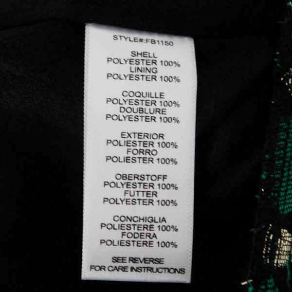HD In Paris NEW $128 Sz 10 Green Black Gold Pocketed 100% Polyester Skirt