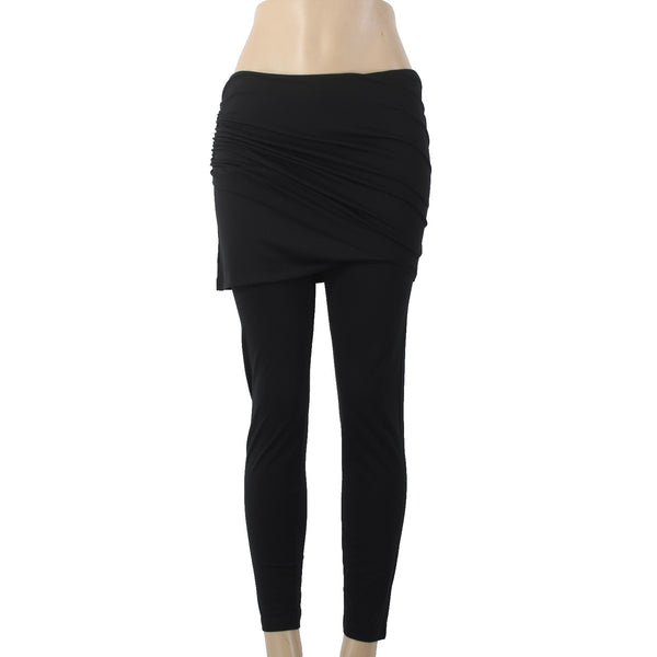 Cabi Pant Sz M x 29 Black Pull On Modal Cotton Spandex Skirted  Skort Pant