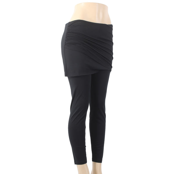 Cabi Pant Sz M x 29 Black Pull On Modal Cotton Spandex Skirted  Skort Pant