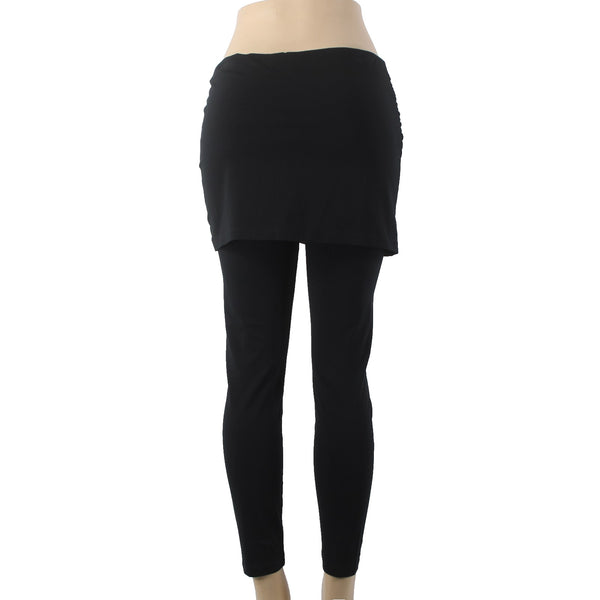 Cabi Pant Sz M x 29 Black Pull On Modal Cotton Spandex Skirted  Skort Pant