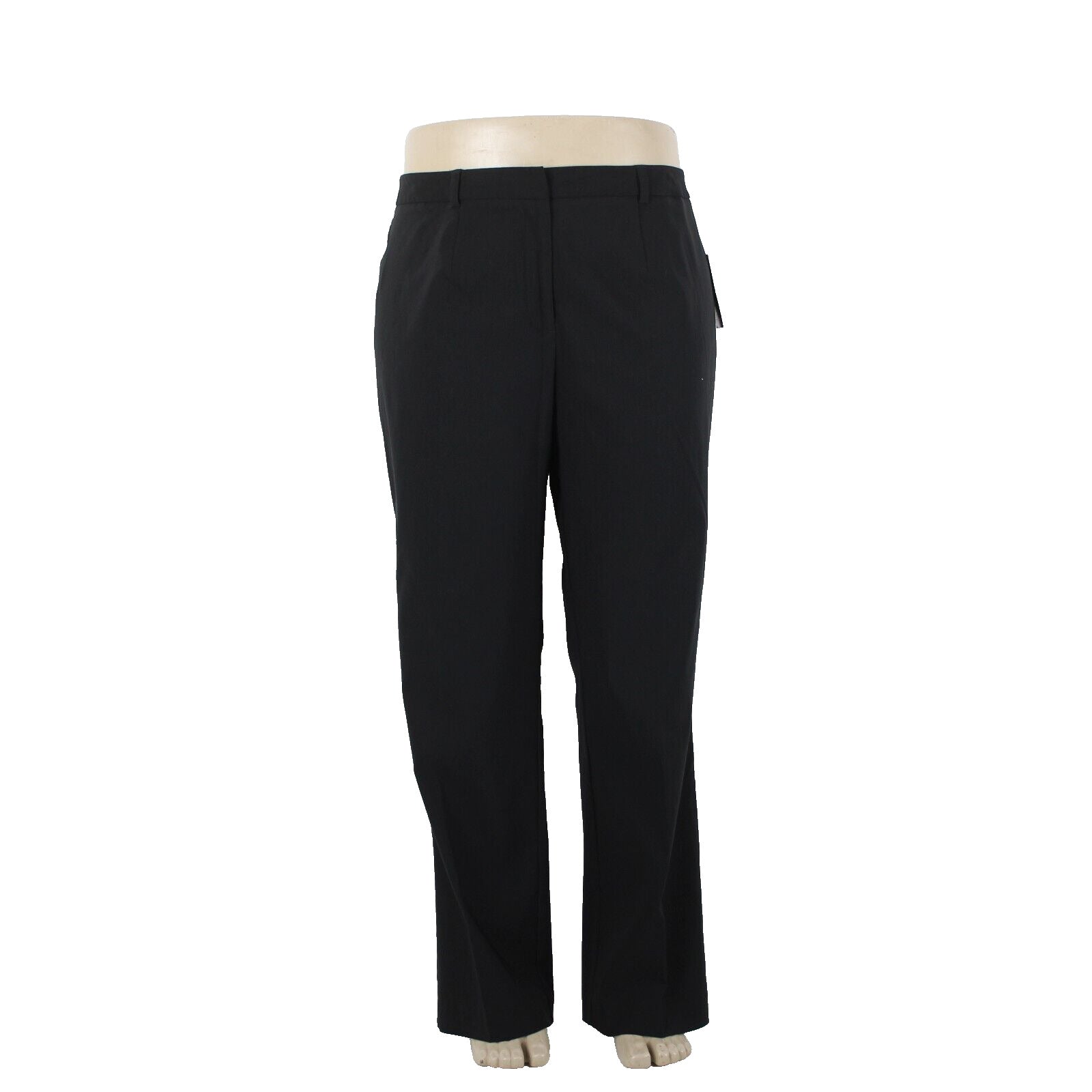 INC NEW $79 Sz 16W x 30 Black Pockets Cotton Lycra Spandex Casual Pant