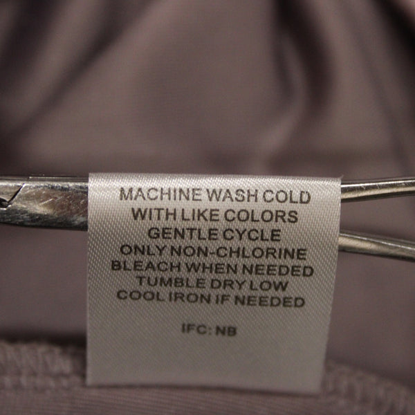 Crosby Sz M Lavender Purple Velour Drawstring V Neck Polyester Spandex Top