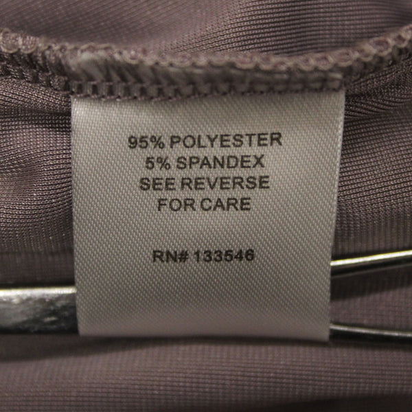 Crosby Sz M Lavender Purple Velour Drawstring V Neck Polyester Spandex Top