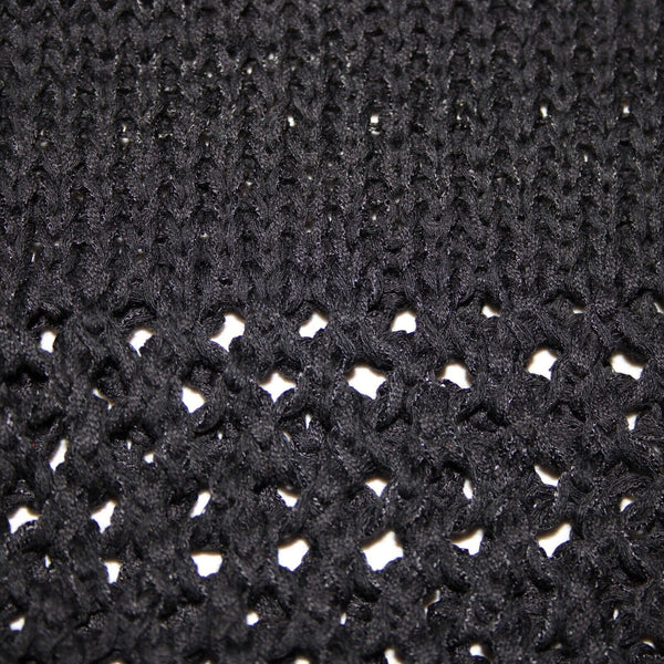 Johnny Was Sz OS Black Knit Sleeveless Side Slit Tasseled Cotton Polyester Top