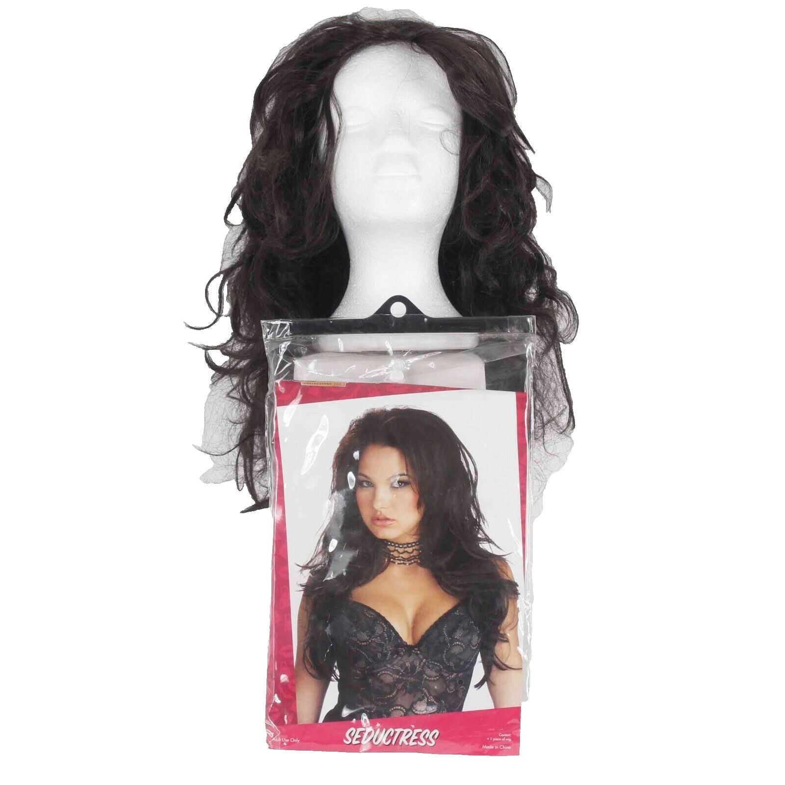 California Costume Collections NEW Dark Brown Long Straight Seductress Wig