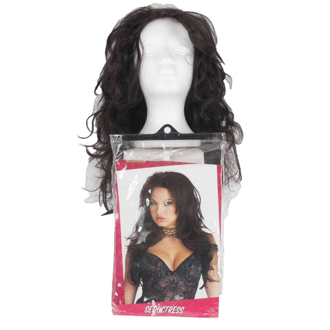 California Costume Collections NEW Dark Brown Long Straight Seductress Wig