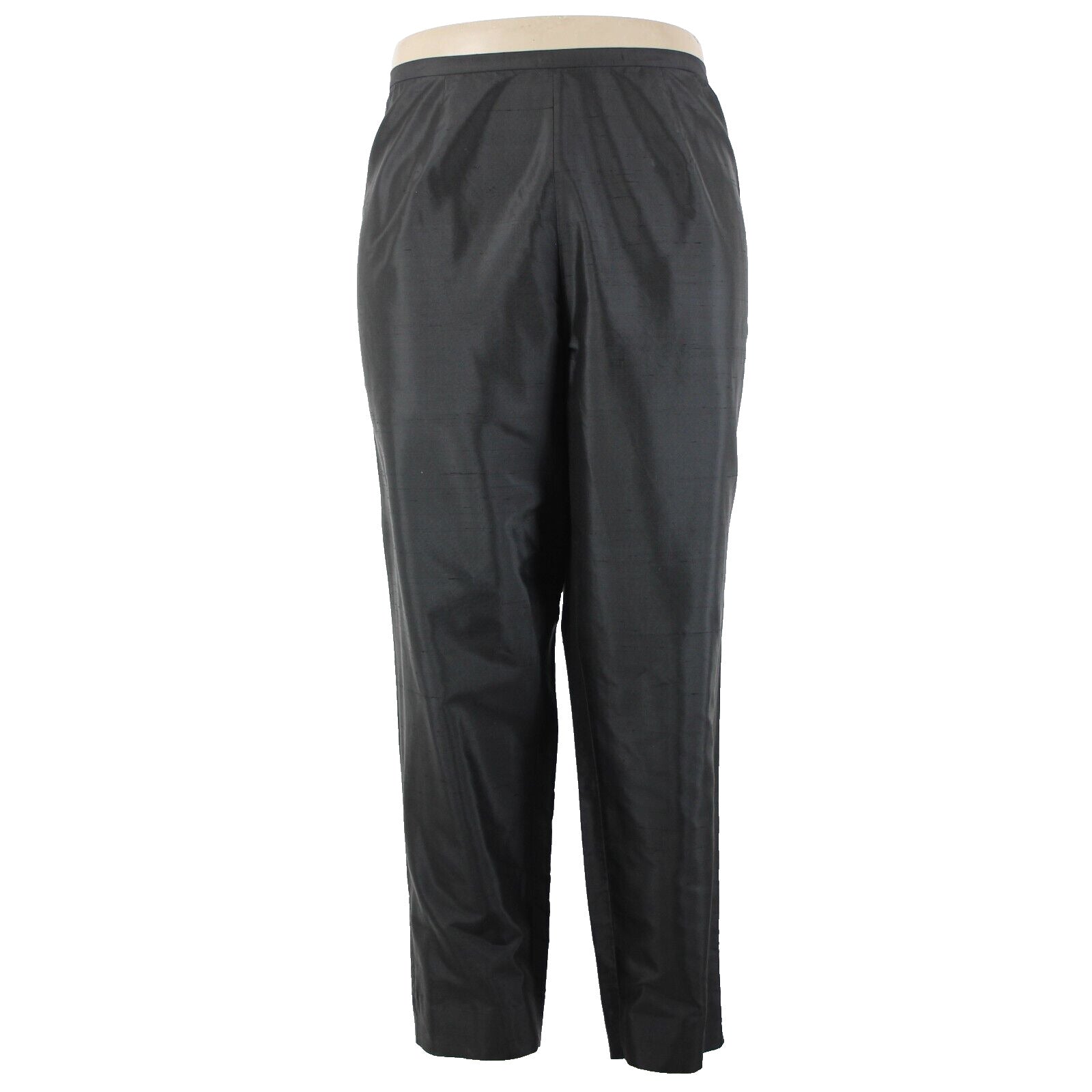 Sutton Studio NEW $69 Sz 18 x 29 Black Unlined Button Closure 100% Silk Pant