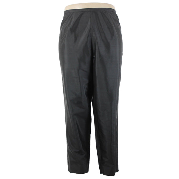 Sutton Studio NEW $69 Sz 18 x 29 Black Unlined Button Closure 100% Silk Pant