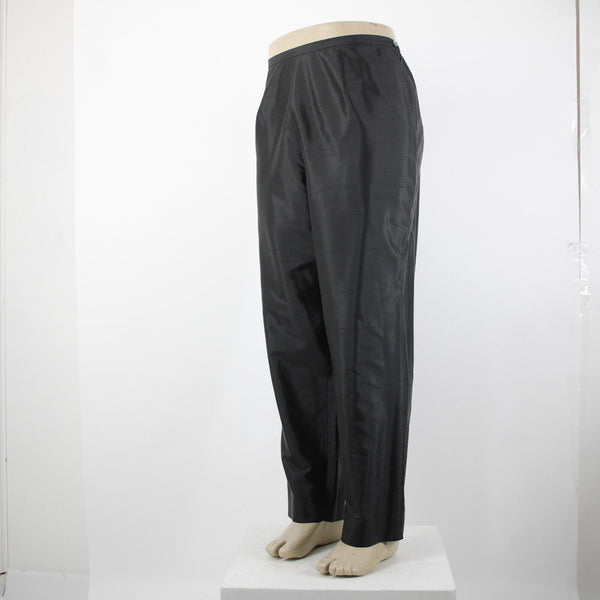 Sutton Studio NEW $69 Sz 18 x 29 Black Unlined Button Closure 100% Silk Pant