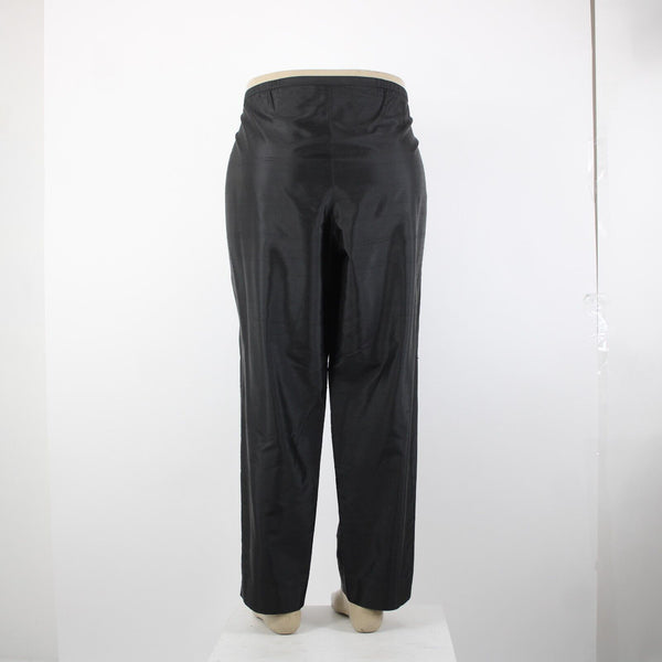 Sutton Studio NEW $69 Sz 18 x 29 Black Unlined Button Closure 100% Silk Pant