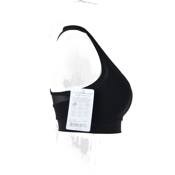 Lorna Jane NEW $70 Bella Sz S Black Removable Pads Nylon Elastane Sports Bra