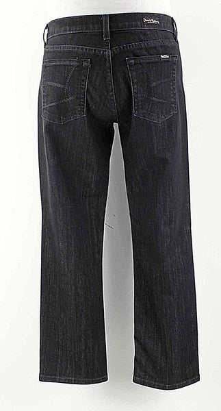 David Kahn Jeanswear Sz 30 x 26 Black Denim Bootcut Crop Jeans