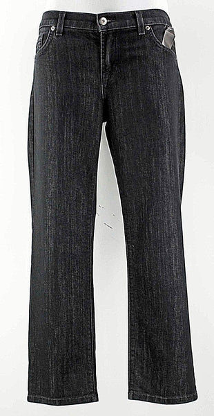 David Kahn Jeanswear Sz 30 x 26 Black Denim Bootcut Crop Jeans