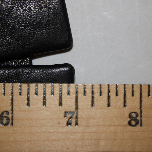 Set NEW Sz 2 Black Lined Buckle Detail Laced Zip Closure 100% Soft Leather Skirt