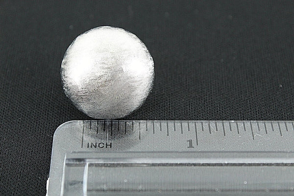 Trifari 3/4 Inch Silvertone Textured Round Dome Clip On Earrings
