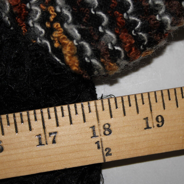 Nicole Sabbattinni Sz M Black Brown White Lined Buttons Acrylic Wool Poly Jacket