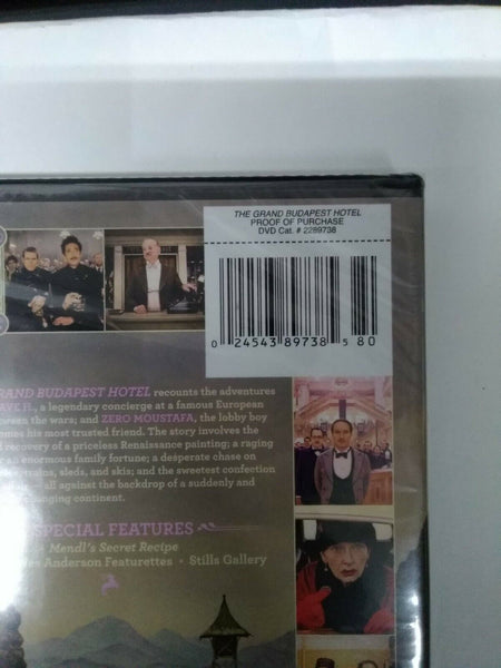 The Grand Budapest Hotel Factory Sealed DVD