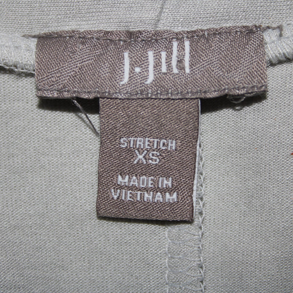 J Jill Sz XS Gray Draped Collar Stretch Rayon Lycra Spandex Wrap Jacket