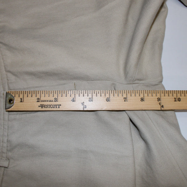 Diane Von Furstenberg Shorts Sz 10 x 13 Tan Gold Knee Length Linen Cotton Shorts