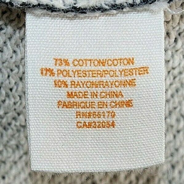 Saturday Sunday SzL Charcoal Gray Cream Snap Cotton Poly Rayon Hi Lo Jacket