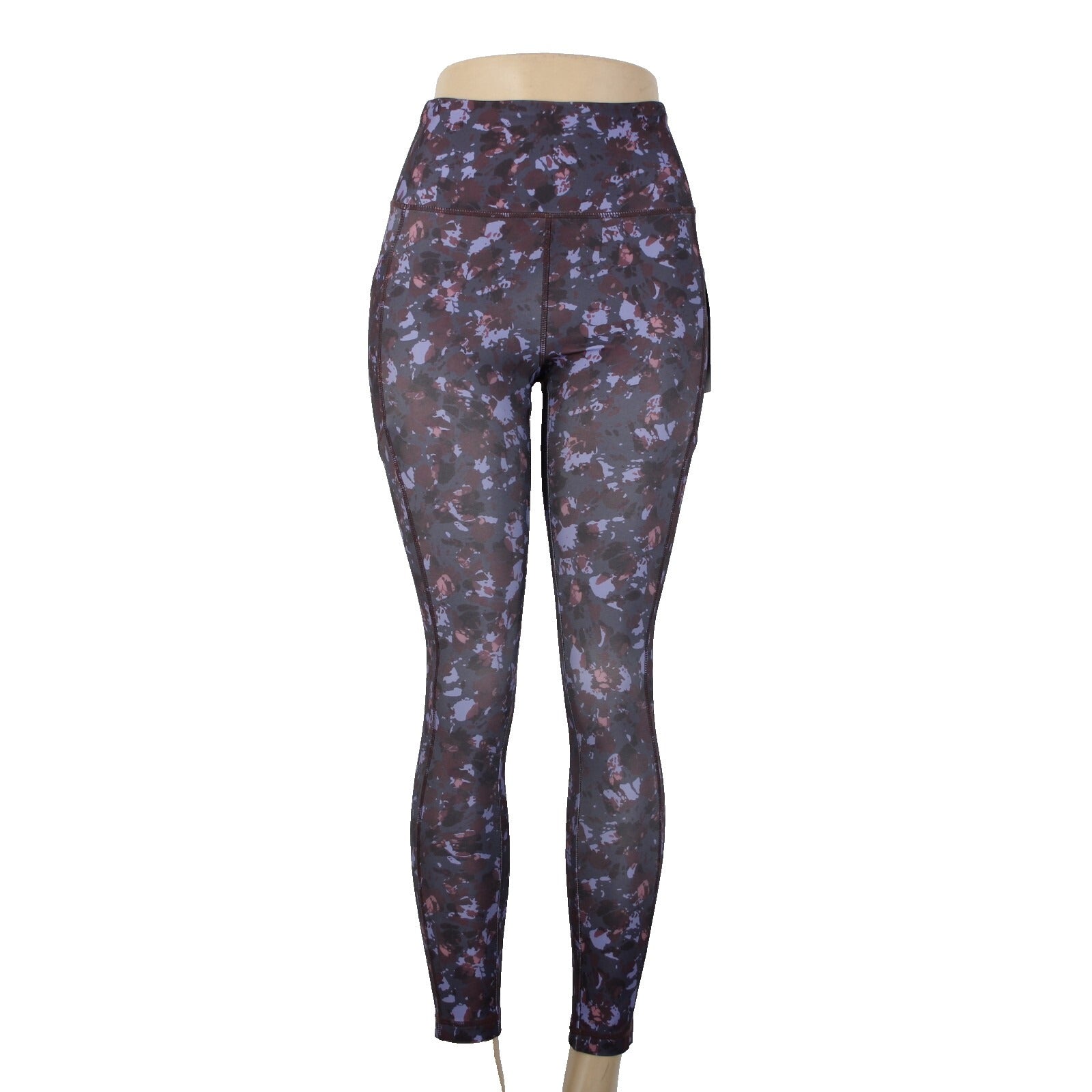 A Core NEW $58 Sz S 27 Gray Purple Multi Color Pull On Poly Spandex AW Pant