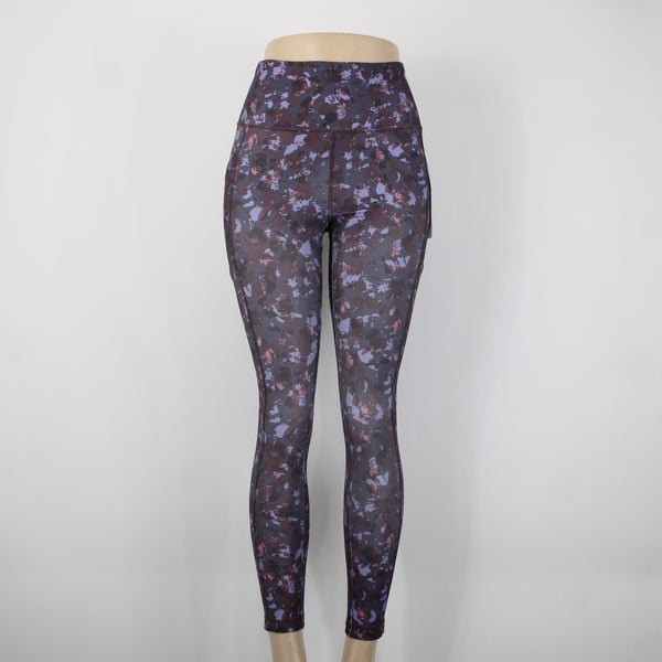 A Core NEW $58 Sz S 27 Gray Purple Multi Color Pull On Poly Spandex AW Pant