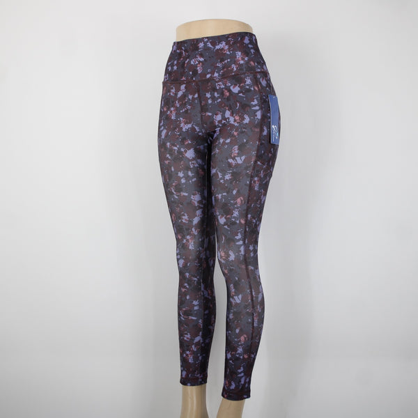 A Core NEW $58 Sz S 27 Gray Purple Multi Color Pull On Poly Spandex AW Pant